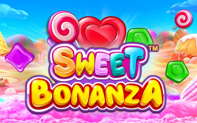 Sweet Bonanza Slot Logo and Candy element